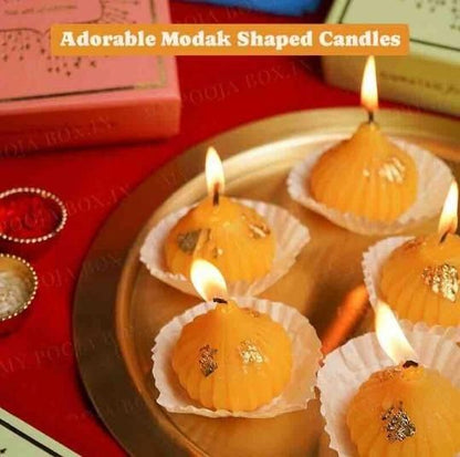 Modak Shaped Candles Pack of 4