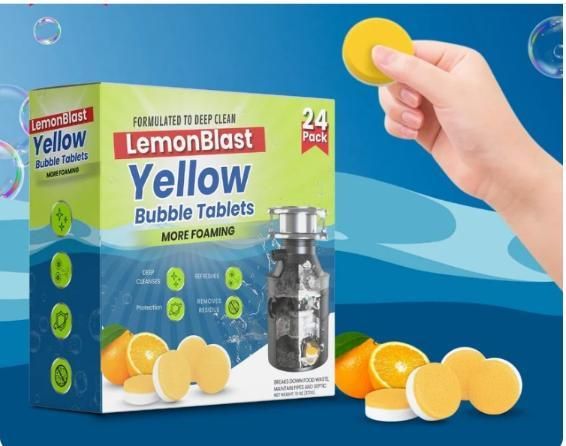 LemonBlast Yellow Bubble Tablets (24pc) Home Essentials