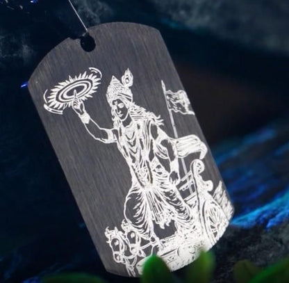 Guiding Krishna Godform Pendant with Chain Jewellery