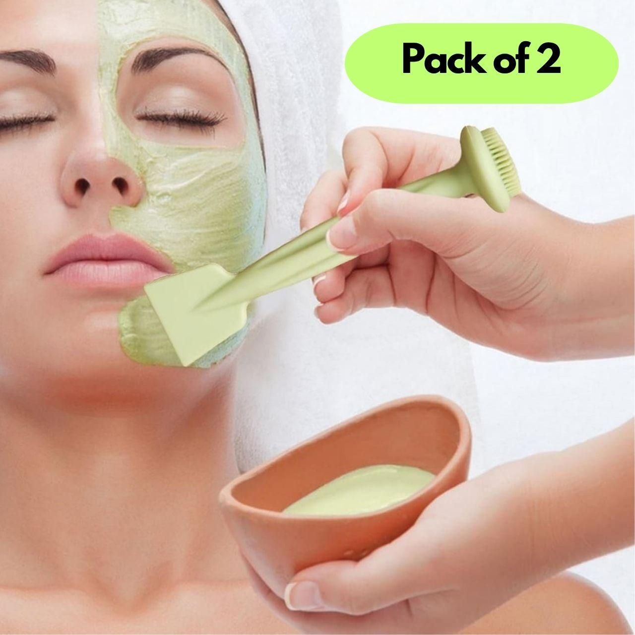 Double Headed Face Cleansing Brush Pack of 2 Beauty & Personal Care