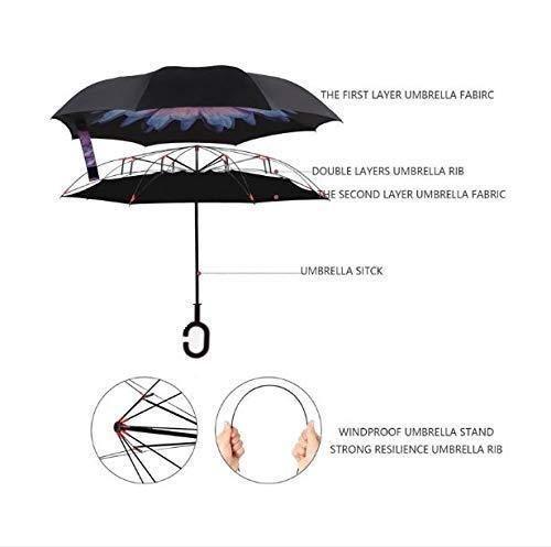 Double Layer Inverted Reversible Umbrella (Multicolor) Accessories