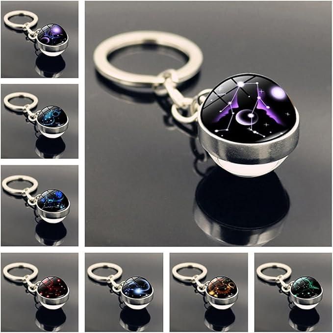 Zodiac Gemstone Keychain Accessories