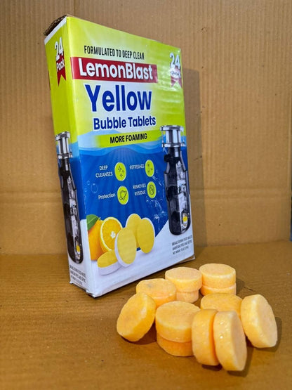 LemonBlast Yellow Bubble Tablets (24pc) Home Essentials