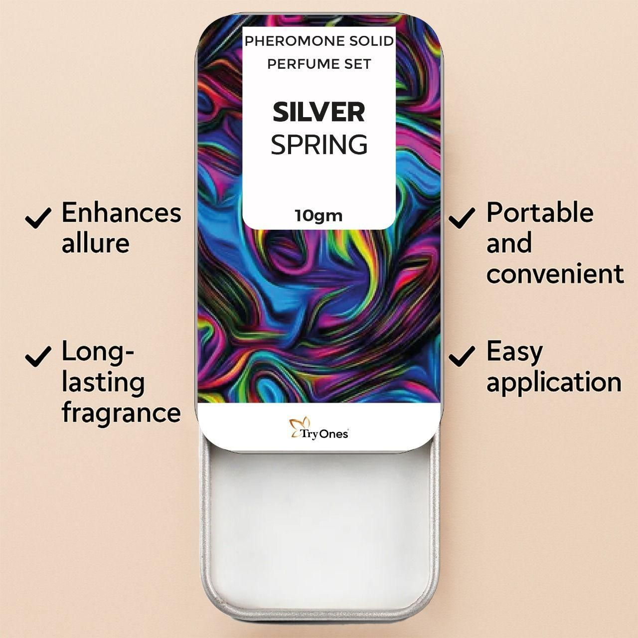 Pheromone Solid Perfume Set Silver Spring 20 gm Pack of 2 Beauty & Personal Care