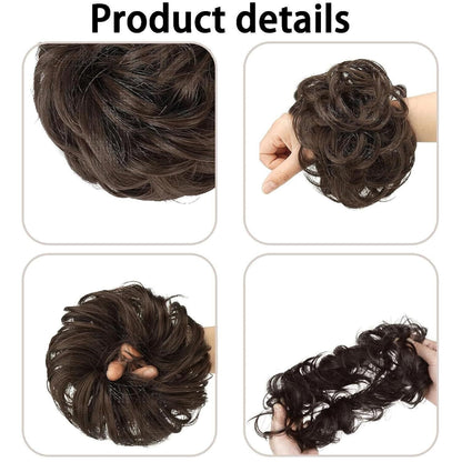 Elastic Artificial Hair Bun Brown & Black (Pack of 2)Jewellery