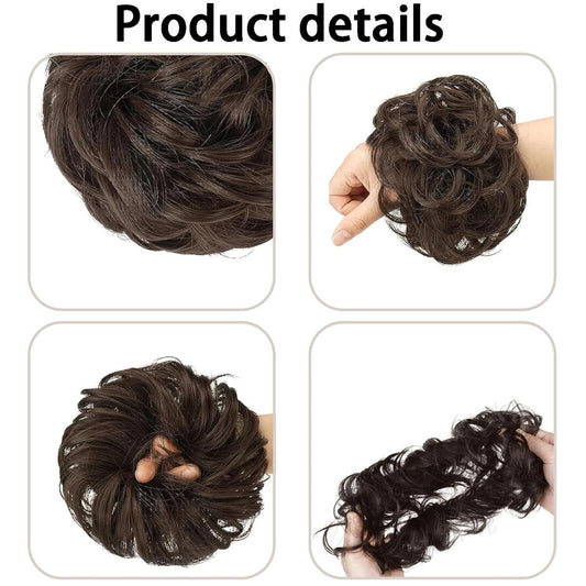 Elastic Artificial Hair Bun Brown & Black (Pack of 2)Jewellery