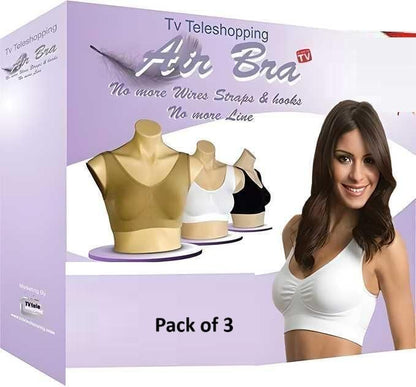 Women's Multicolor Air Bra Pack Of 3 Free Size Women Western