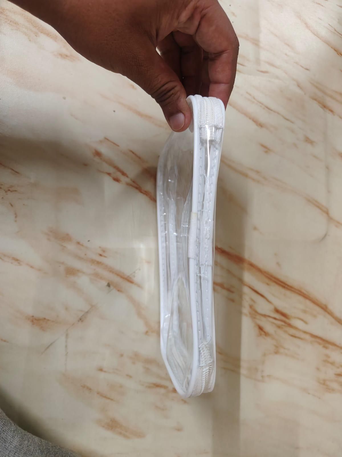 6 Pcs Clear Hard Zipper Pouches for Multipurpose Use Home Essentials