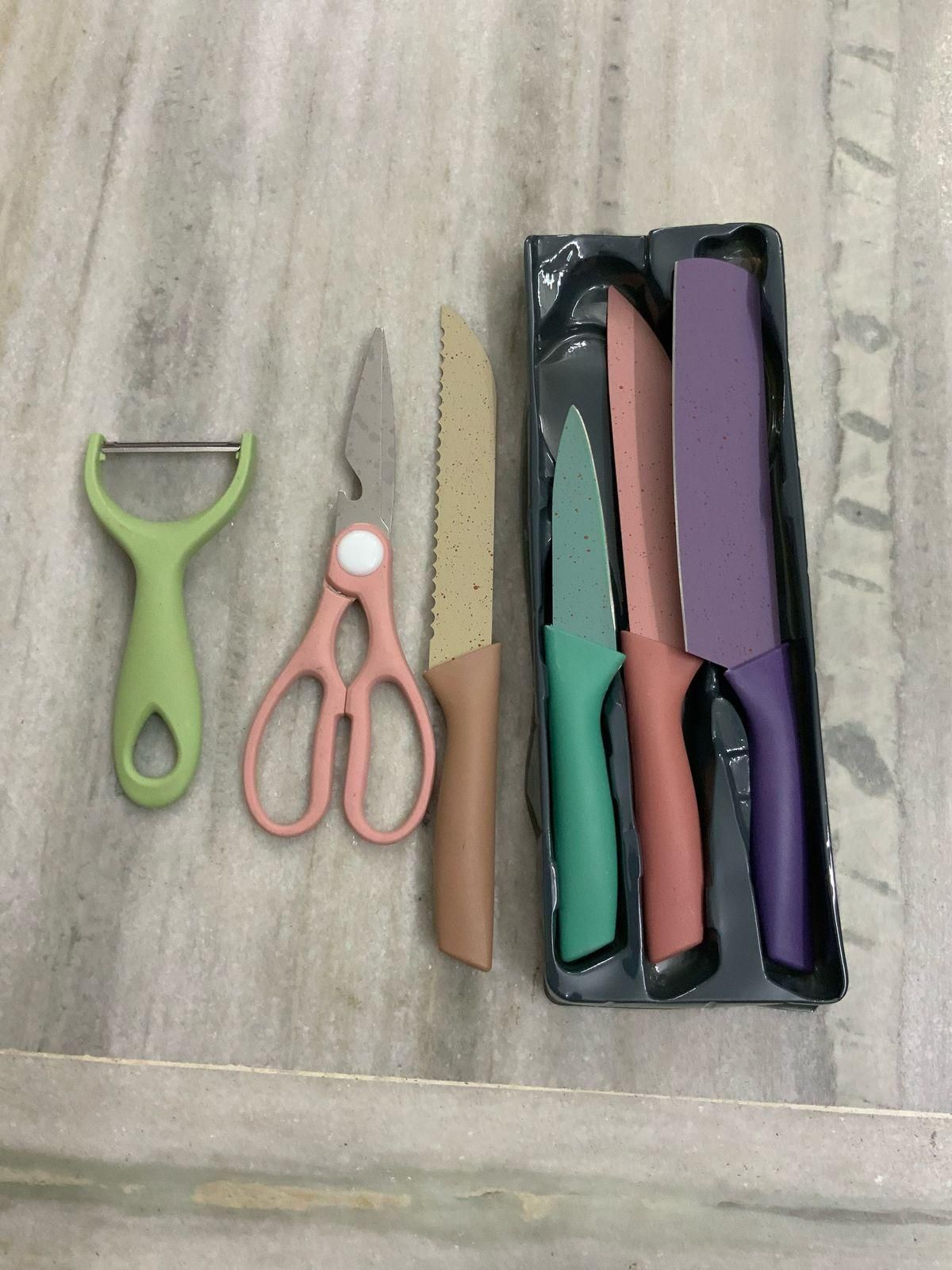 Colorful Kitchen Knife Set Home Essentials