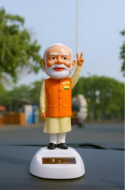Solar Waving Modi Ji Statue (Pack of 2) Electronics