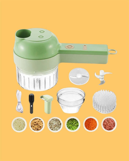 4 in 1 Portable Electric Vegetable Cutter Set Home Essentials