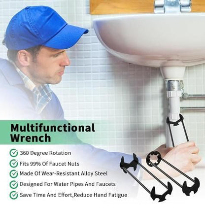 2 Pcs Dual Head Sink Wrench