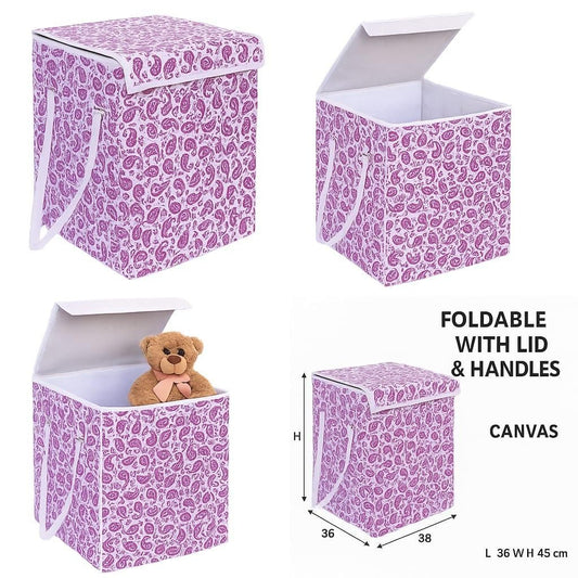 Foldable Laundry Basket/Storage Box (Pack of 2) Home Essentials