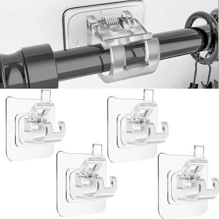Rods Clips Hook Self Adhesive Pack of 6 Home Essentials