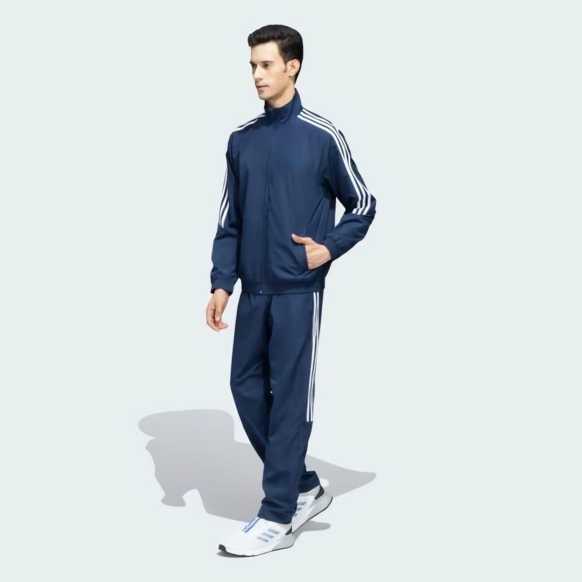 Men's Side Stripe 4 Way Polyester Track Suit Men