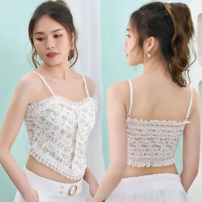 Seamless Padded Fancy Bra Women Western