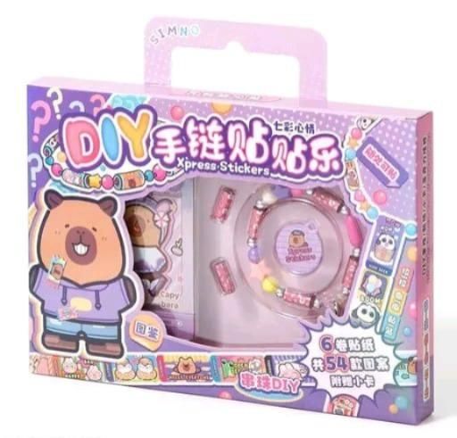 Capybara Sticker Roll and Bracelet Kit