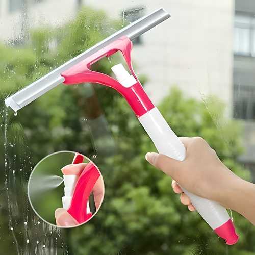 Rubber and Aluminum Wiper with Water Sprayer Tool c&b Accessories
