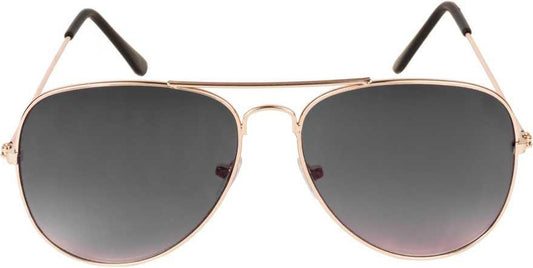 Unisex Black Golden Aviator Sunglass Accessories