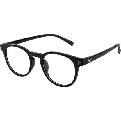 Unisex Clear Black Cat-eye Sunglass