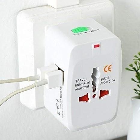 Worldwide Travel Adapter with Built in Dual USB Charger Ports Electronics
