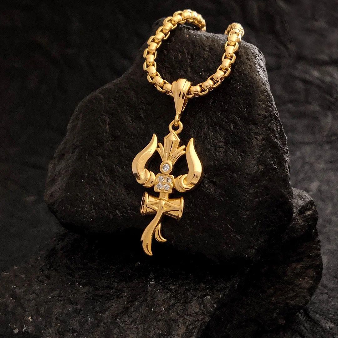 Trishul Pendant With Chain Jewellery