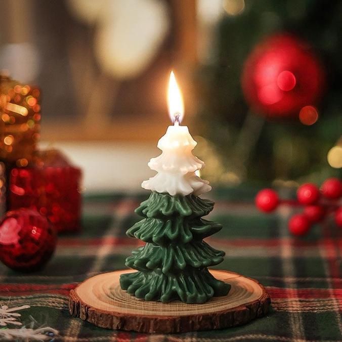 Long Scented Christmas Tree Candle Home Essentials