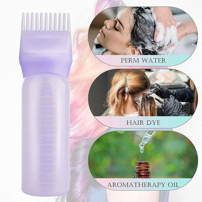 Root Comb Applicator Bottle for Hair Dye & Oil