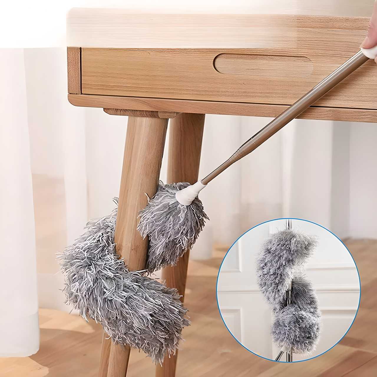 Flexible Mop Duster for Quick and Easy Cleaning with Long Rod Home Essentials