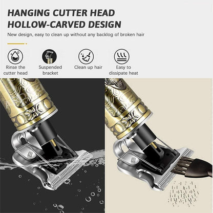 Hair Trimmer For Men Buddha Style Trimmer, Professional Hair Clipper, Adjustable Blade Clipper, Hair Trimmer and Shaver,Retro Oil Head Close Cut Precise hair Trimming Machine (Golden) Personal Care