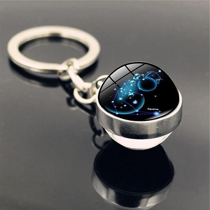 Zodiac Gemstone Keychain Accessories