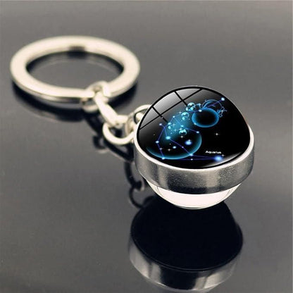 Zodiac Gemstone Keychain Accessories
