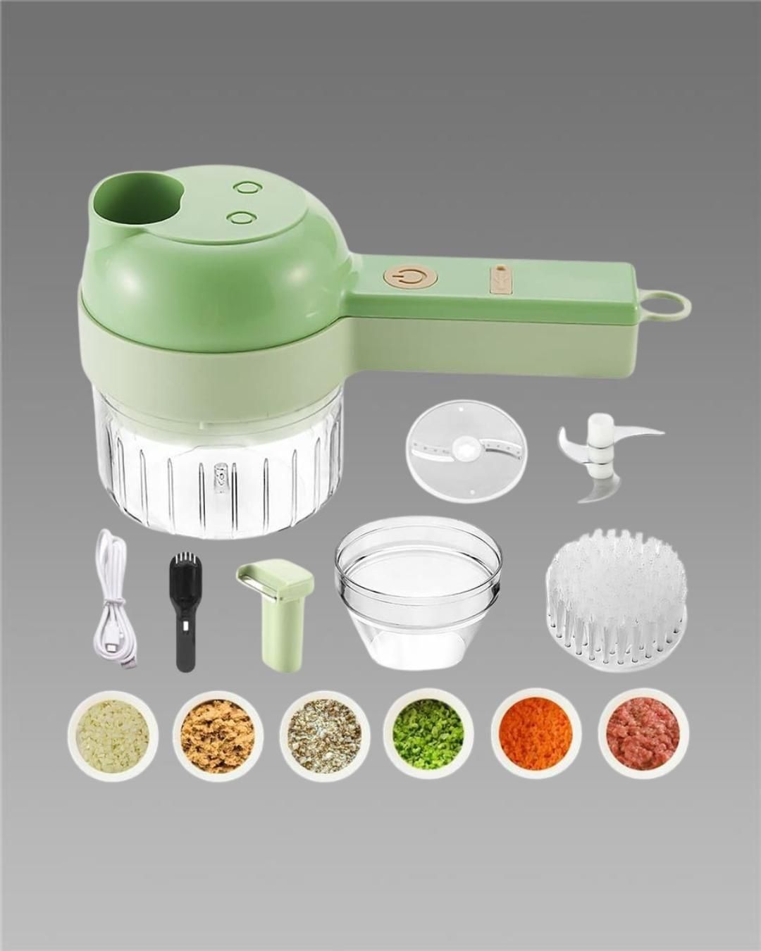 4 in 1 Portable Electric Vegetable Cutter Set Home Essentials