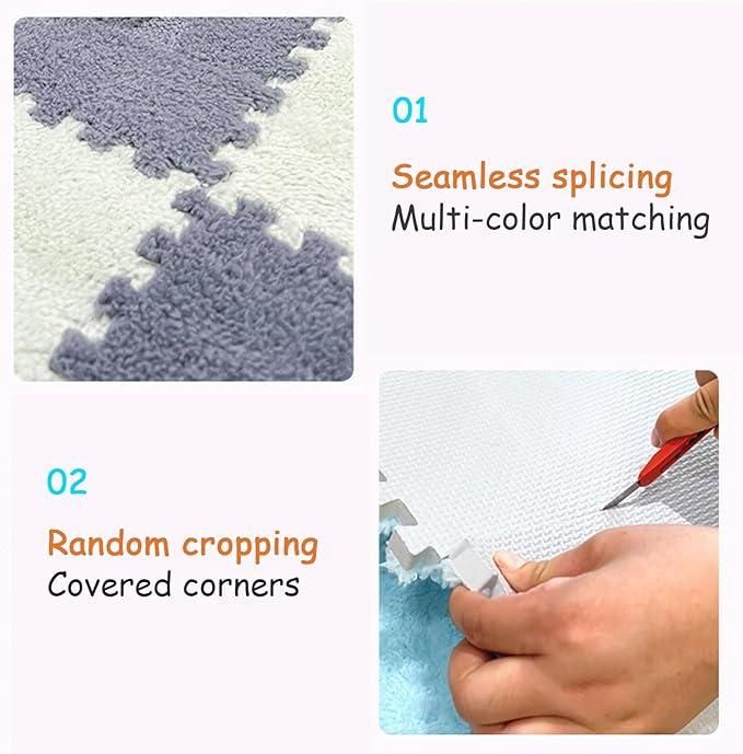 Interlocking Carpet Tiles Mat (6pc) Home Essentials