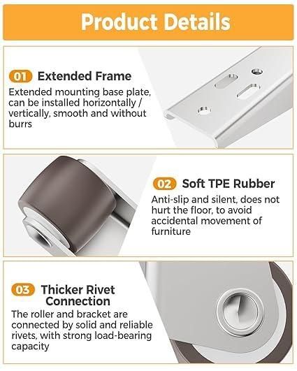 4 Pcs Small Caster Wheel Home Essentials