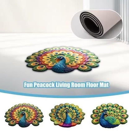 Non-Slip Peacock Mat (Pack of 2)  Home Essentials