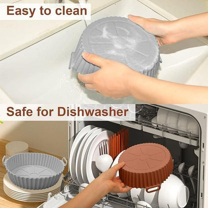 Air Fryer Silicone Baking Tray Reusable Mold Home Essentials