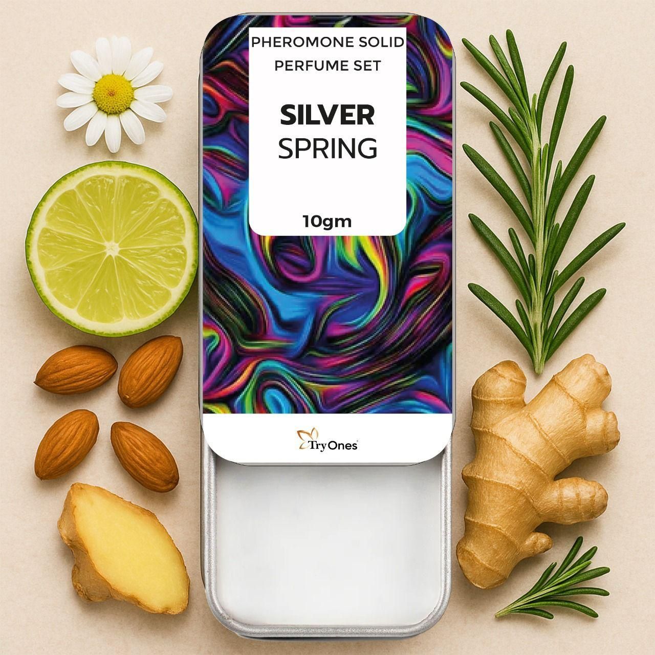 Pheromone Solid Perfume Set Silver Spring 20 gm Pack of 2 Beauty & Personal Care