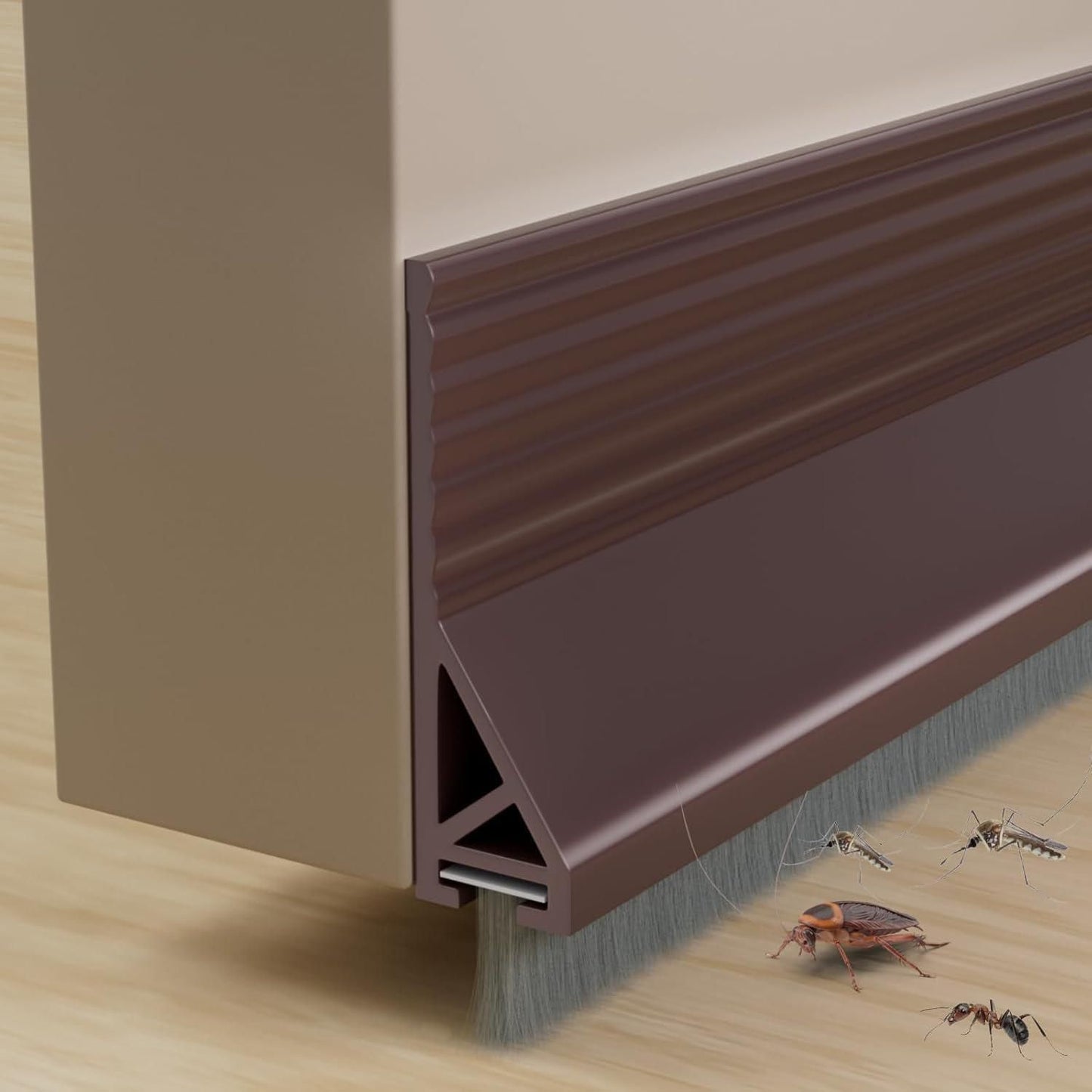 Door Draft Stopper With Brush Home Essentials