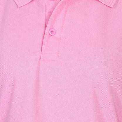 Ketex Pink Cotton Blend Polo Neck Tshirt Women Western