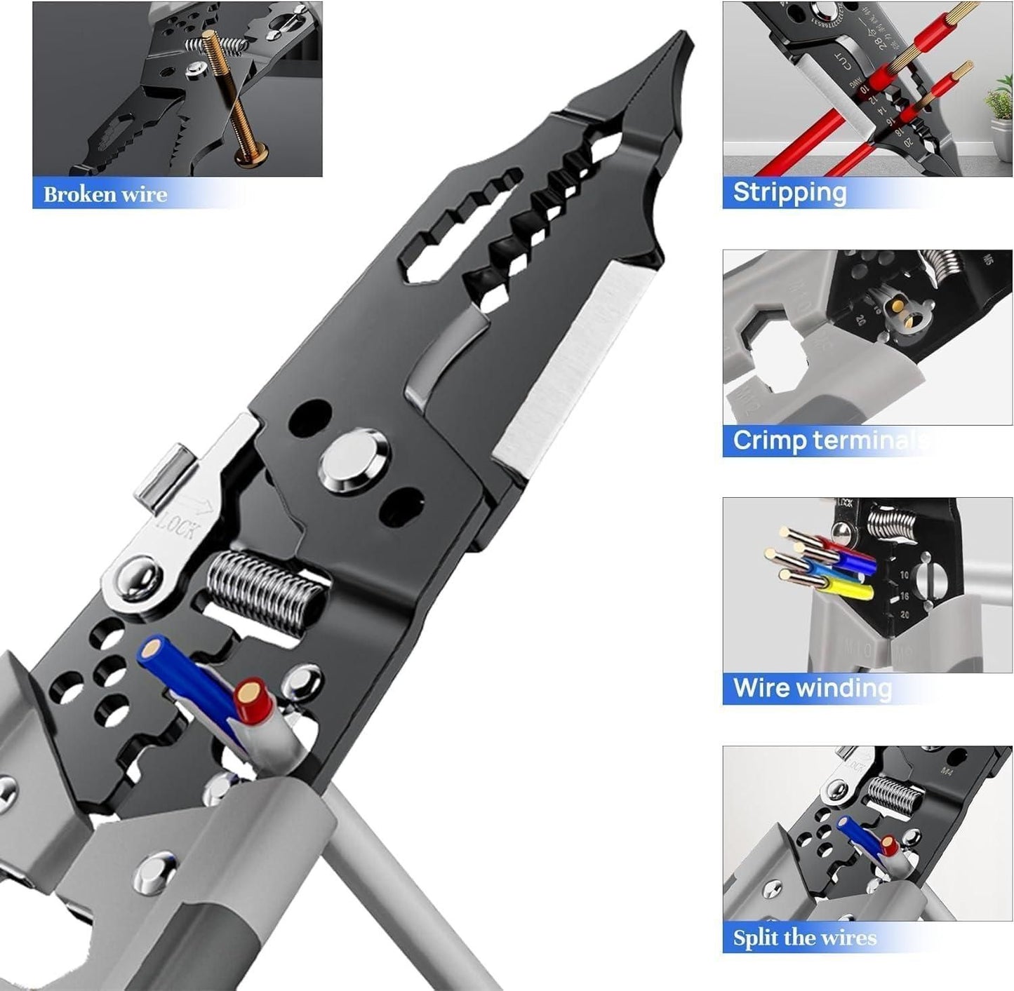 28 In 1 Multifunctional Wire Pliers + Stripper Tool