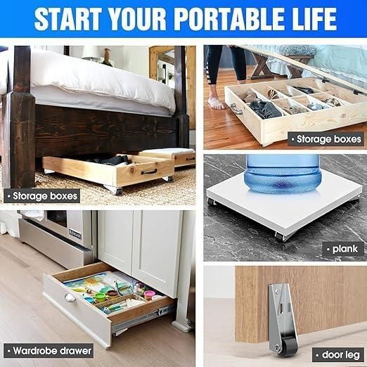 4 Pcs Small Caster Wheel Home Essentials