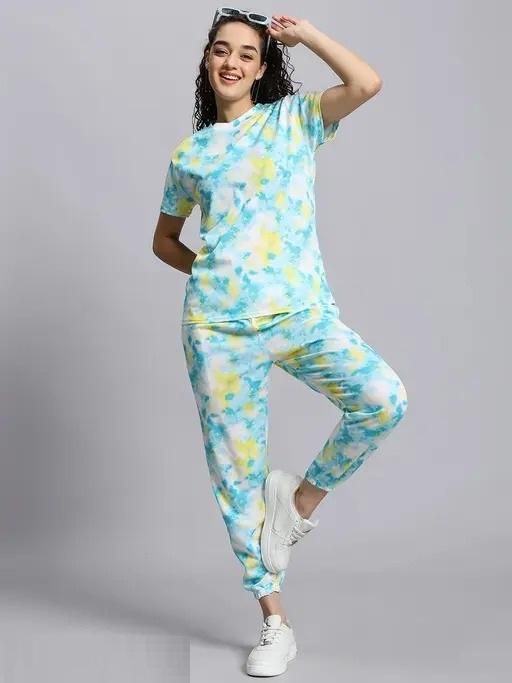 Women's Casual Tie Dye Print Night Suit Women Western