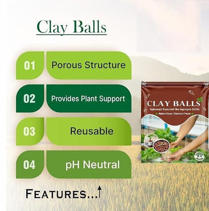LECA Clay Balls (400gm) - Hydrotons Lightweight Expanded Clay